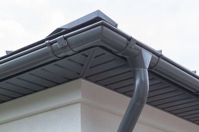 Finished Gutter System with Downspouts